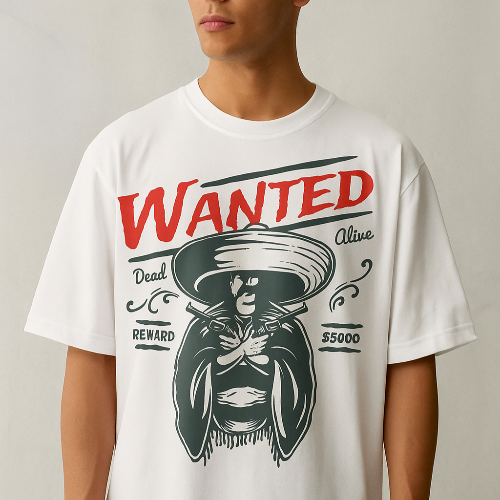 WANTED: Dead or Drip Oversized Graphic T-Shirt - STAR's Store